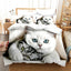 Cat Duvet Cover - White / US Twin173x218cm