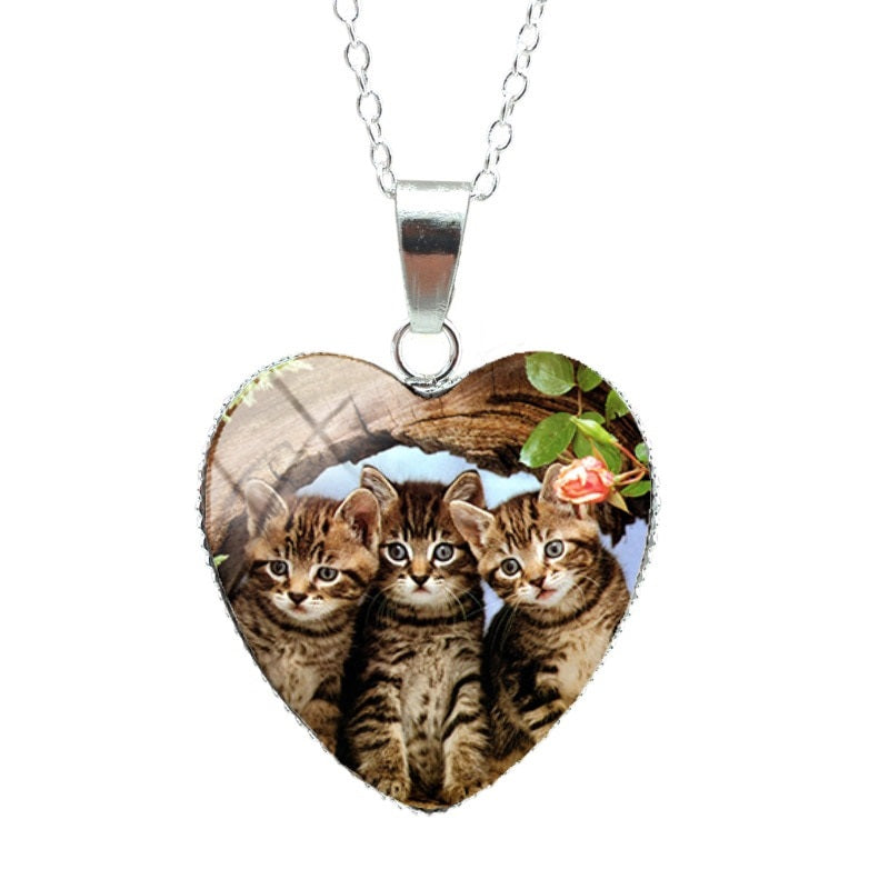 Cat Memorial Necklace - Brown - Cat necklace
