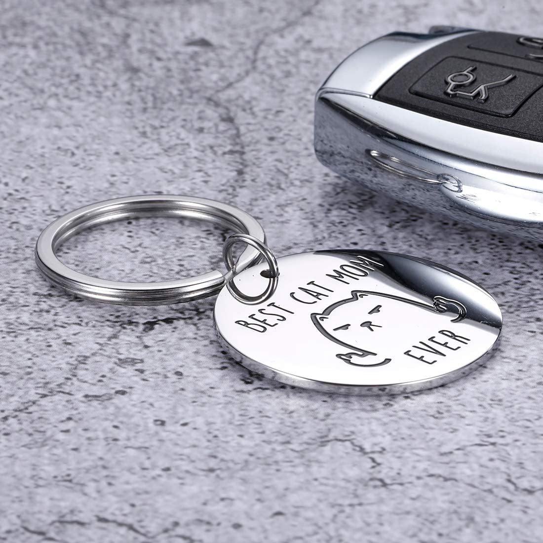 Cat Mom Keychain - Cat Keychains