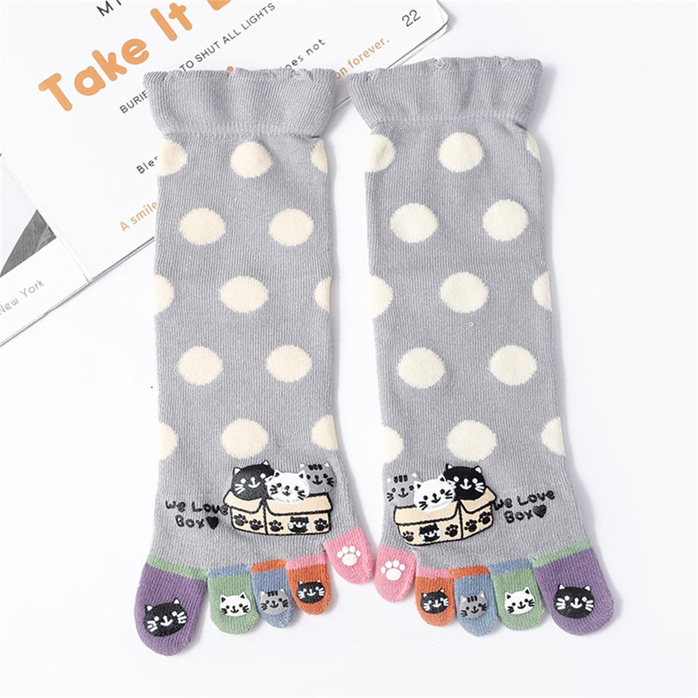 Cat Mom Socks - Light Gray - Cat Socks