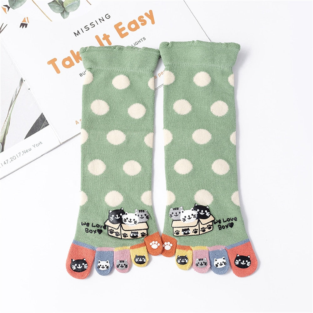 Cat Mom Socks - Green - Cat Socks