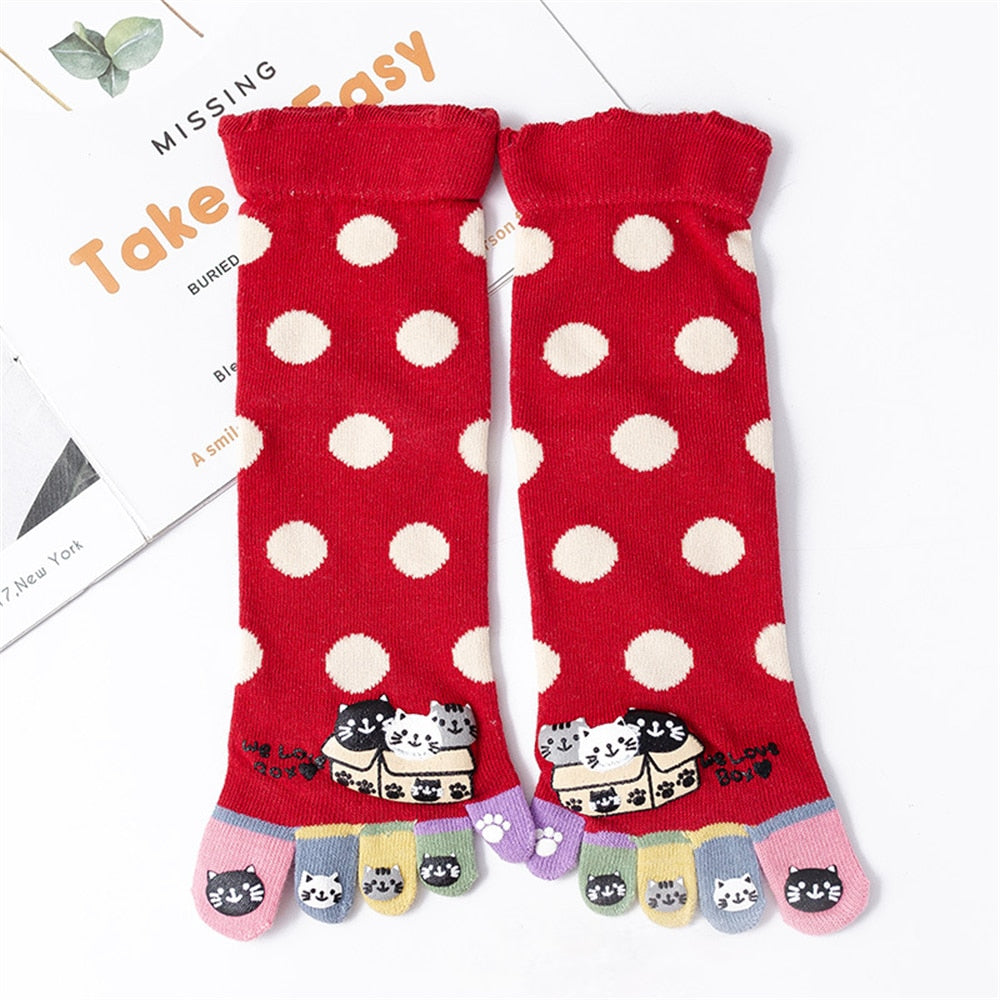 Cat Mom Socks - Red - Cat Socks