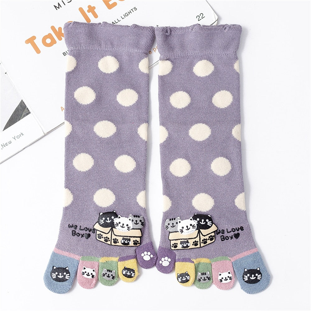 Cat Mom Socks - Purple - Cat Socks