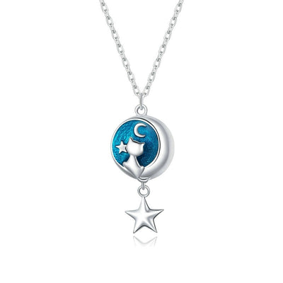 Cat Moon Necklace - Cat necklace