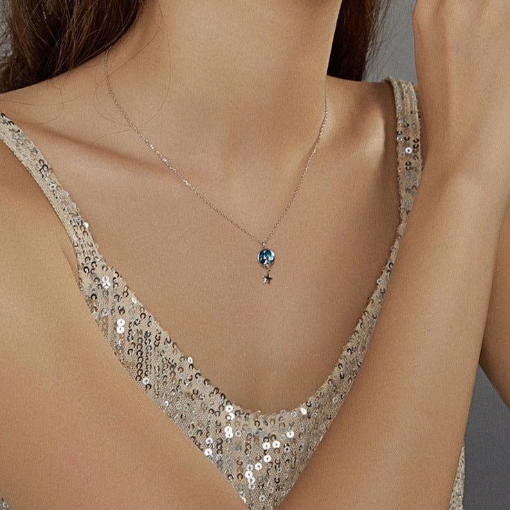 Cat Moon Necklace - Cat necklace