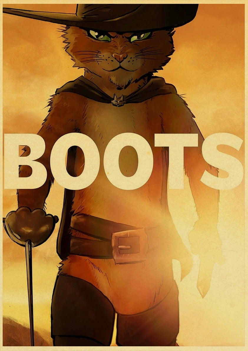 Cat Movie Posters - 30X21cm / Boots - Cat poster