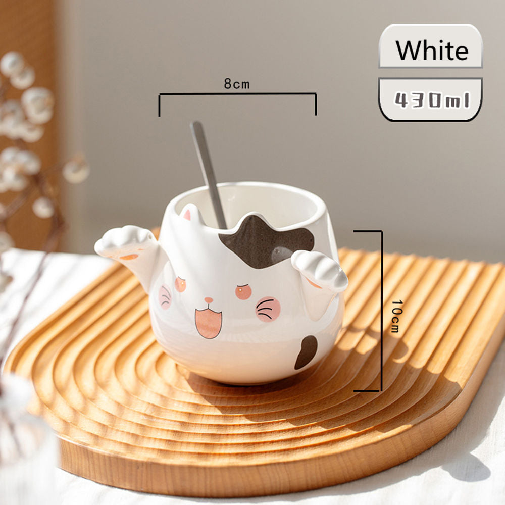 Cat Mug With Ears - White