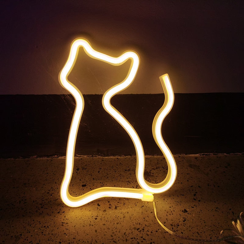 Cat Shaped Night Light - Warm