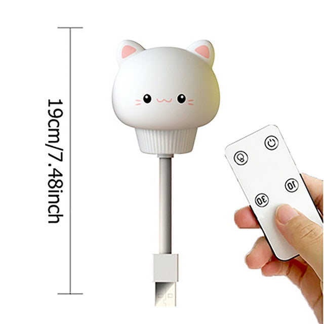 Cat Night Light for Children - Cat with Remote - Cat Night