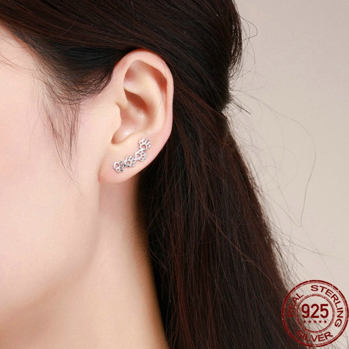 Cat Paw Earrings Studs - Cat earrings