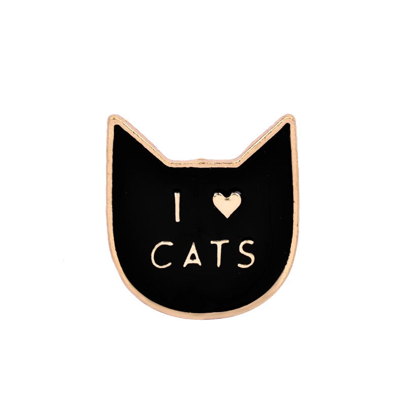 Cat Paw Enamel Pin - black cat 1