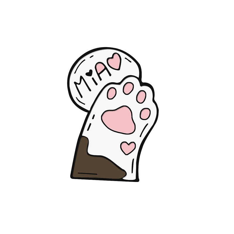 Cat Paw Enamel Pin - Pink cat paw