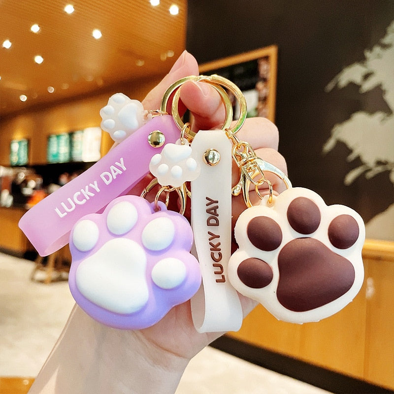 Cat Paw Keychain - Cat Keychains