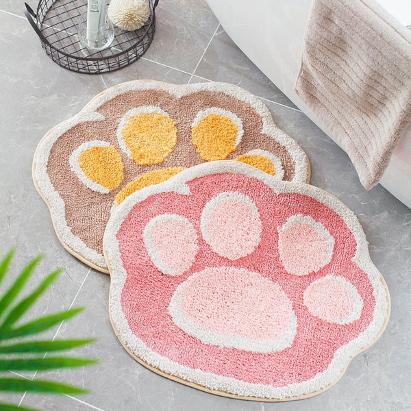 Cat paw design carpet cat rug in fluffy soft plush – Meowgicians™