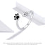 Cat Paw Silver Ring - cat rings