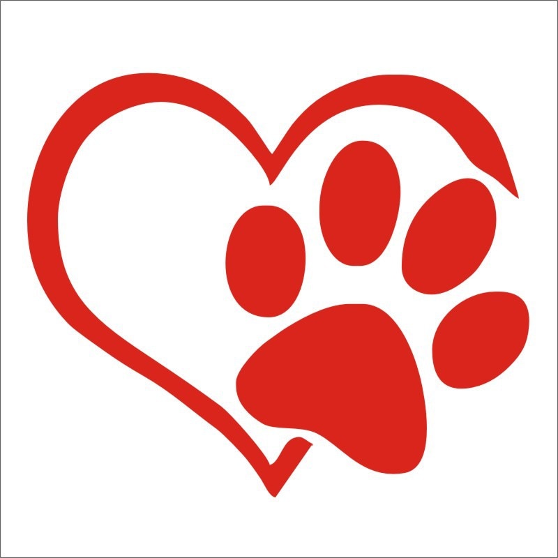 Cat Paw Stickers - Red
