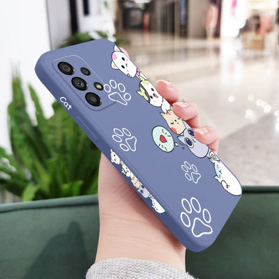 Cat Phone Case Samsung - Samsung A53 5G / Light Blue - Cat