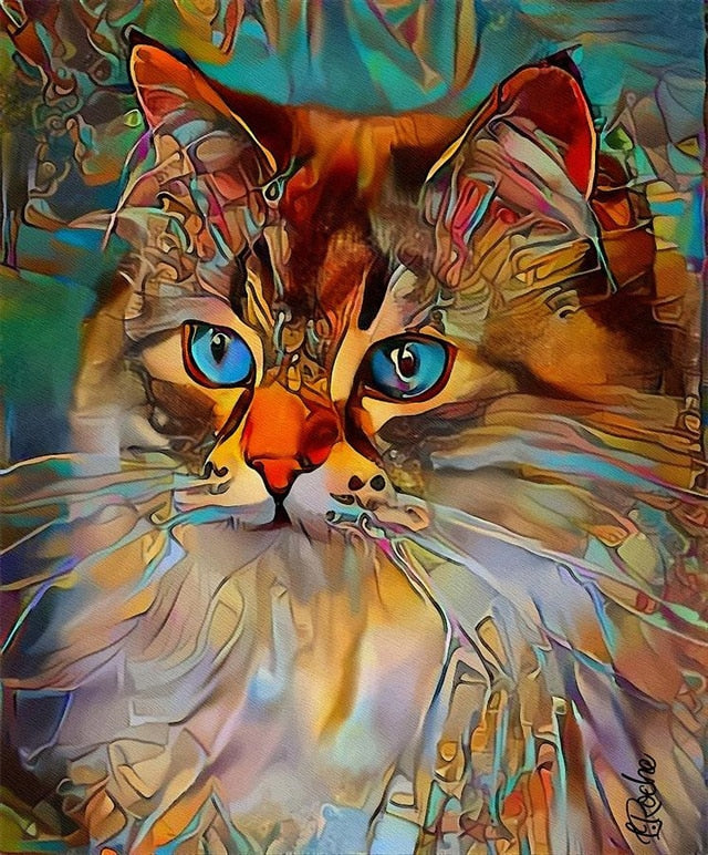 Cat Pictures Wall Art - 20x30cm no frame / Yellow