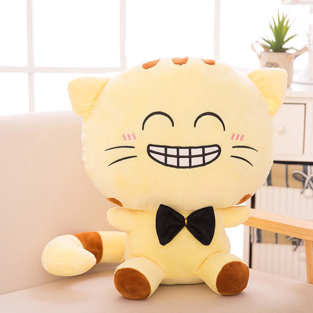 Cat Pillow Plush - Yellow Happy