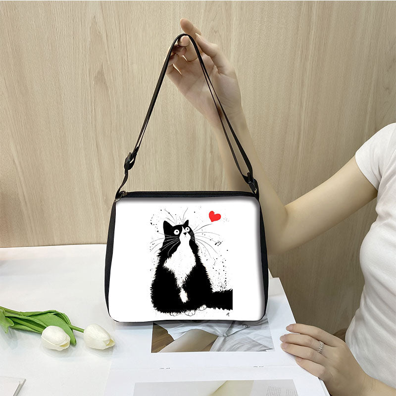 Cat Print Handbag - Cat Handbag
