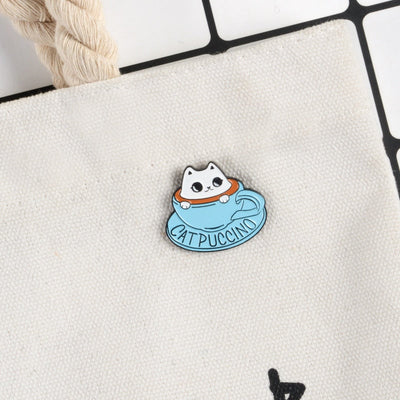 Cat Puccino pin