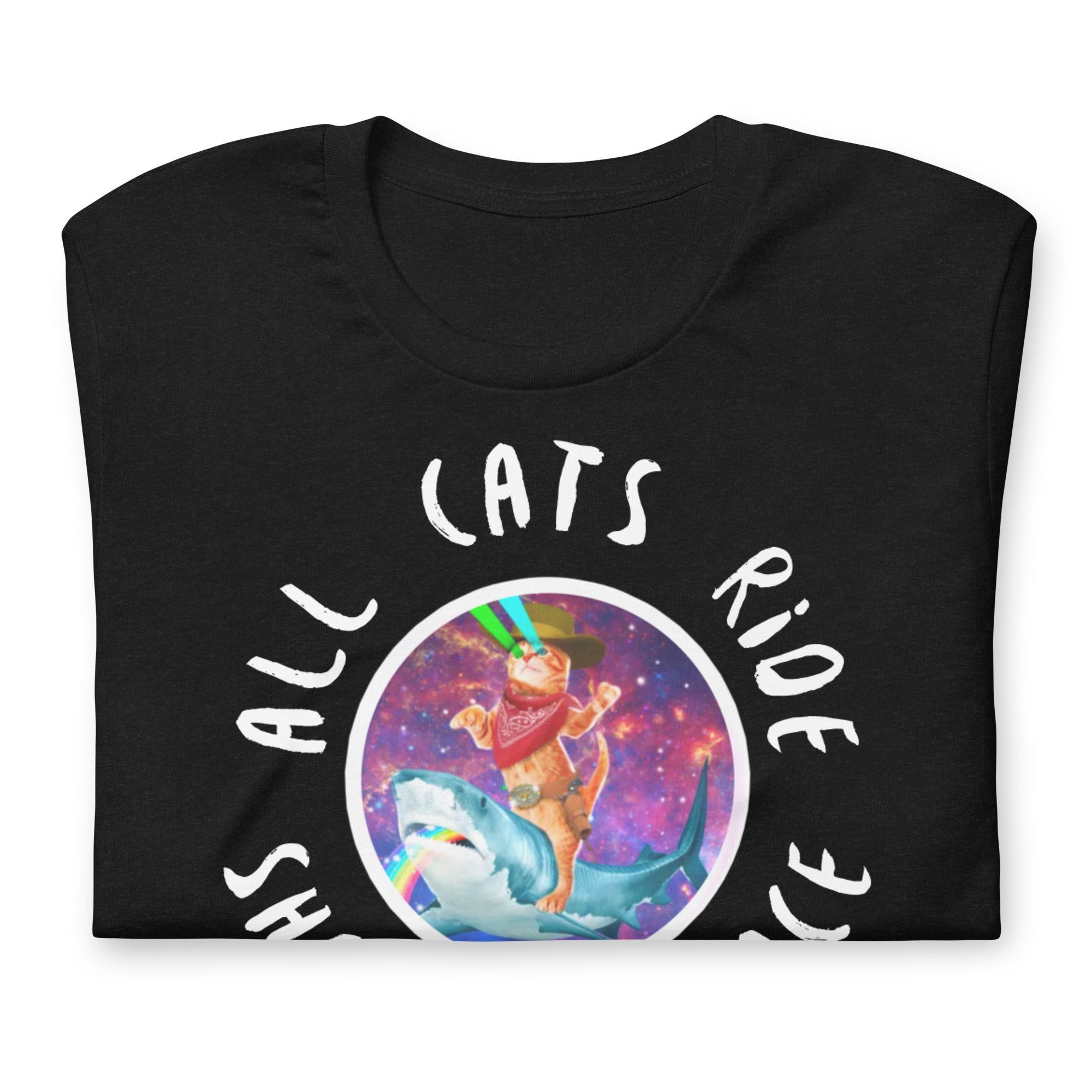 Cat Riding Shark shirt