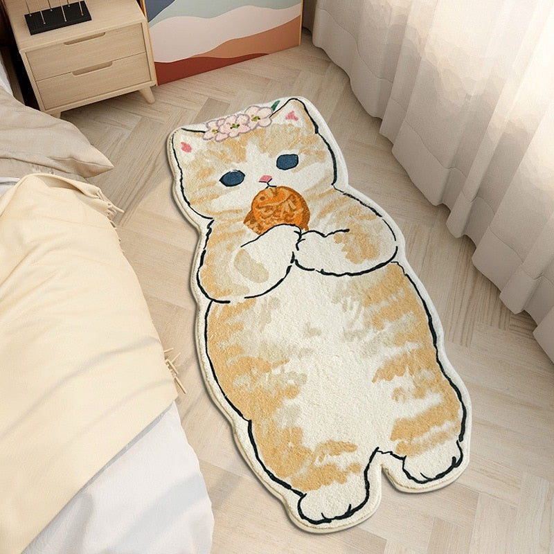 Cat Rug - Eat fish cat mat / W40xL80cm