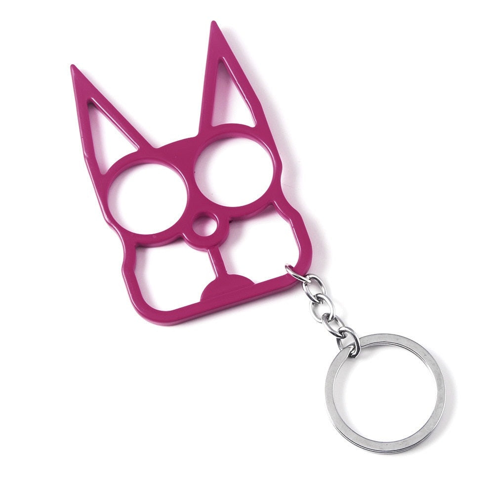 Cat Self Defense Keychain - Rose Red - Cat Keychains