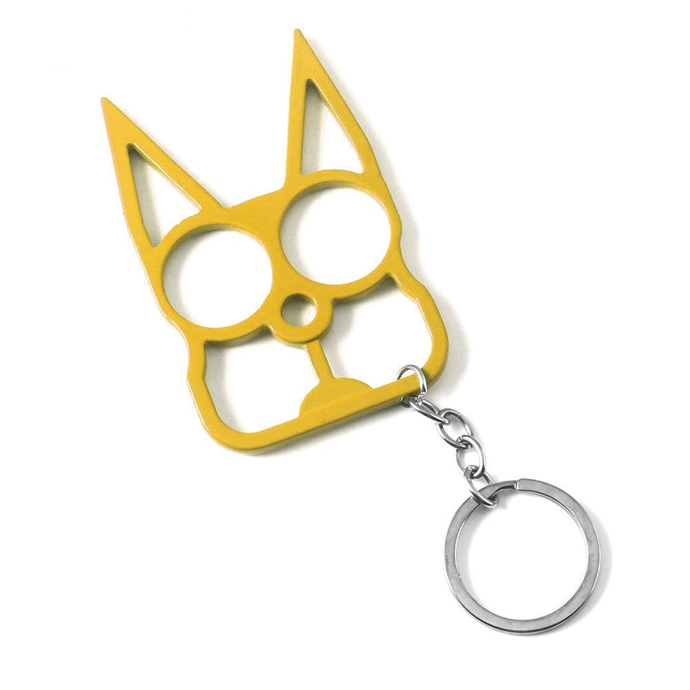 Cat Self Defense Keychain - Yellow - Cat Keychains