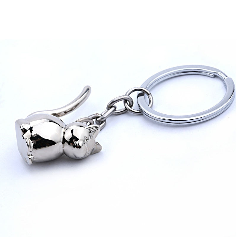 Cat Shaped Keychain - Cat Keychains