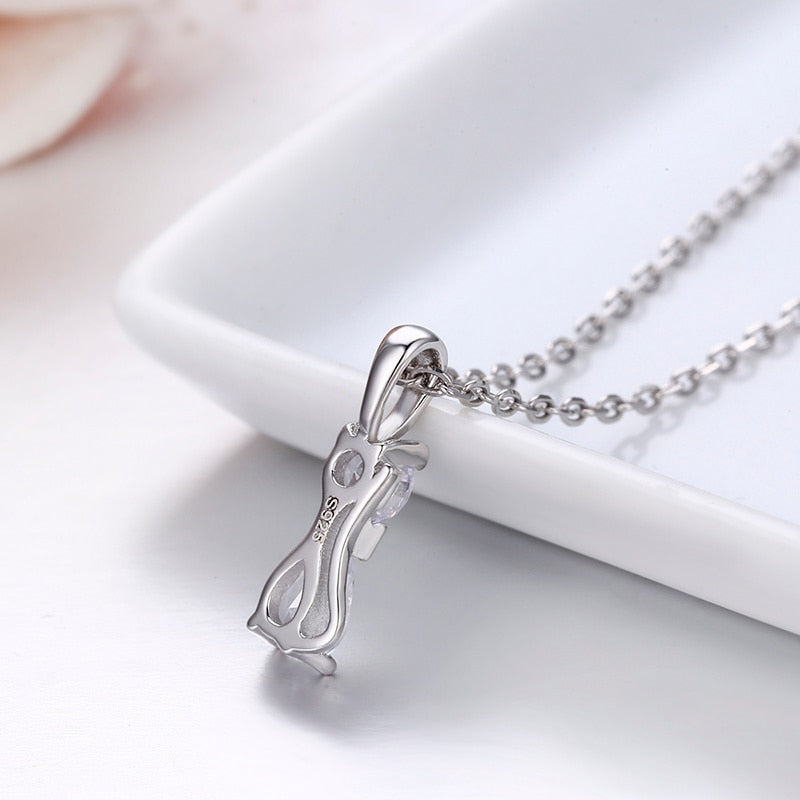 Cat Shaped Necklace - Cat necklace
