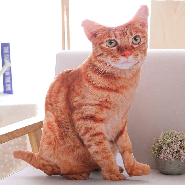 Cat Shaped Pillow - 50 / Orange