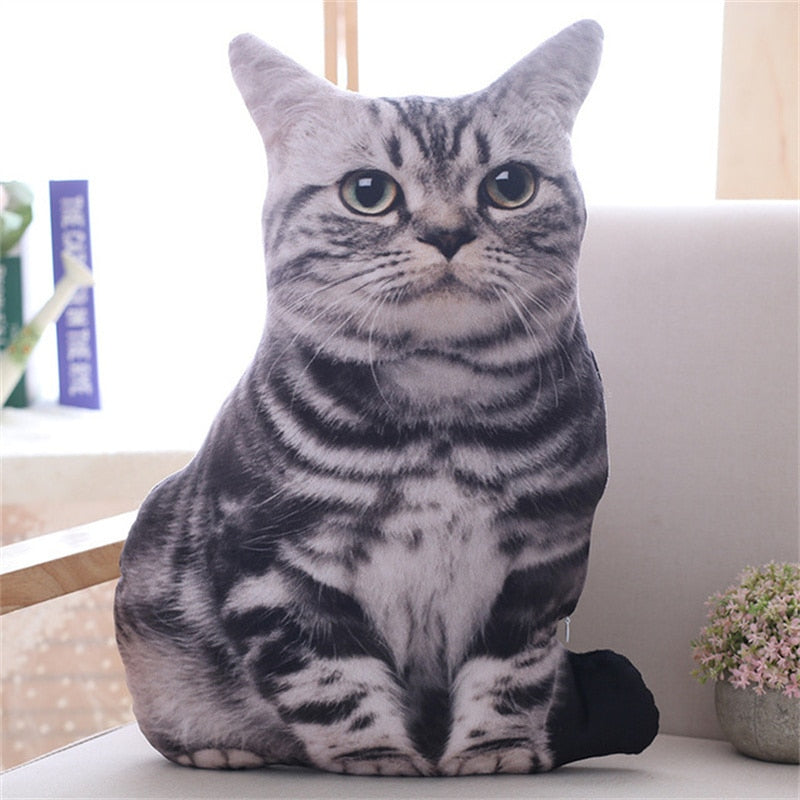 Cat Shaped Pillow - 50 / Black