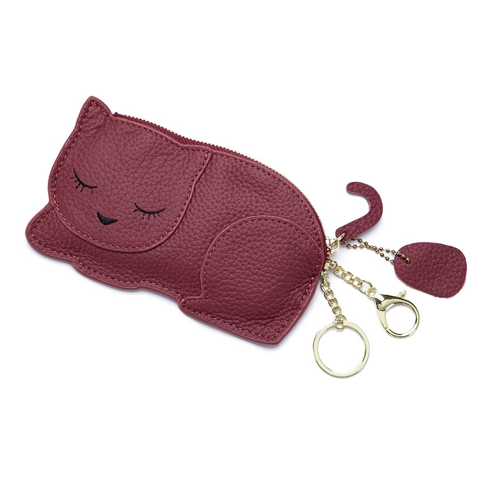Cat Shaped Purse - Brown - Cat purse