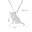Cat Silhouette Necklace - Cat necklace