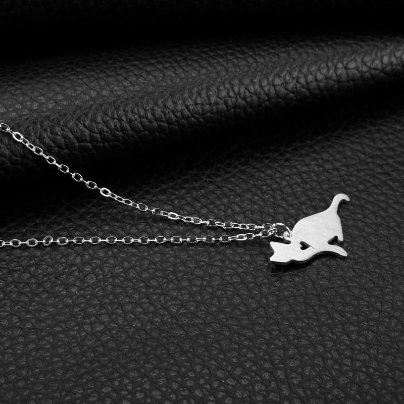 Cat Silhouette Necklace - Cat necklace