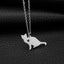 Cat Silhouette Necklace - Cat necklace