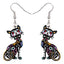 Cat Skeleton Earrings - Cat earrings