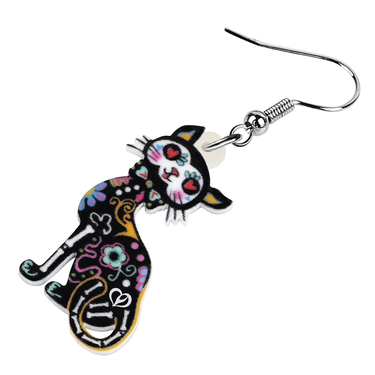 Cat Skeleton Earrings - Cat earrings
