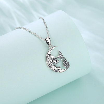 Cat Skeleton Necklace - Cat necklace
