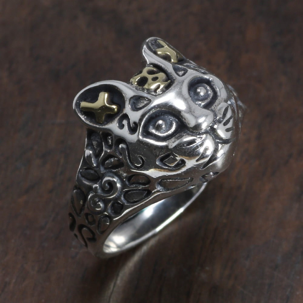 Cat Skull Ring - cat rings