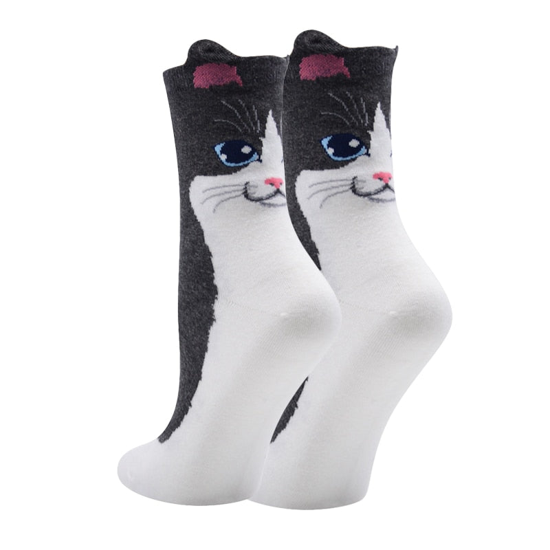 Cat Socks with Ears - Grey / EU 35-40 - Cat Socks