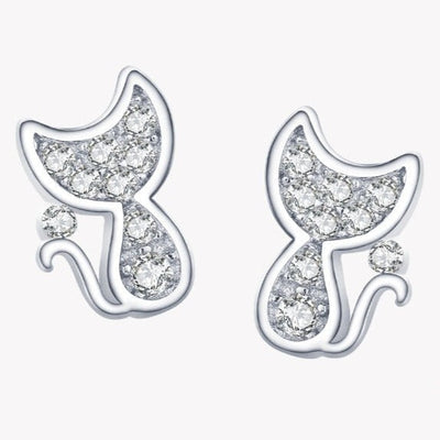 Cat Stud Earrings - Cat earrings