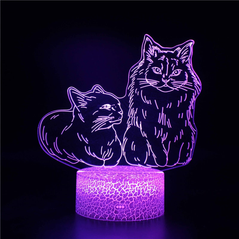 Cat Table Led Light - Cool / 7 Color no remote