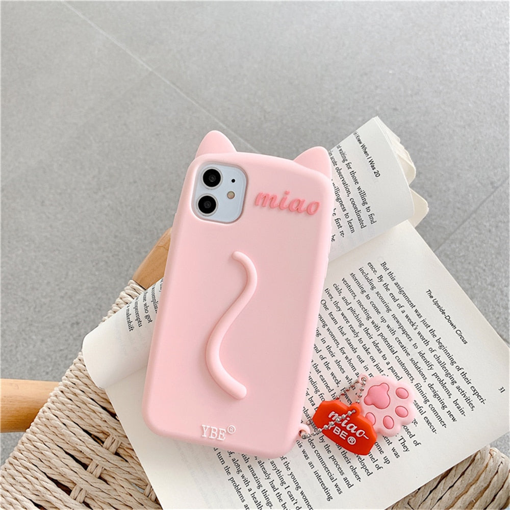 Cat Tail iPhone Case - for iphone 7 / Pink - Cat Phone Case