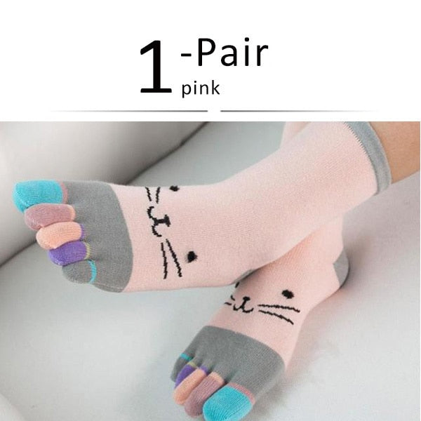 Cat Toe Bean Socks - Pink / EU35-39 - Cat Socks