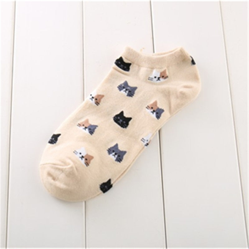 Cat Toe Socks - Beige / One Size - Cat Socks