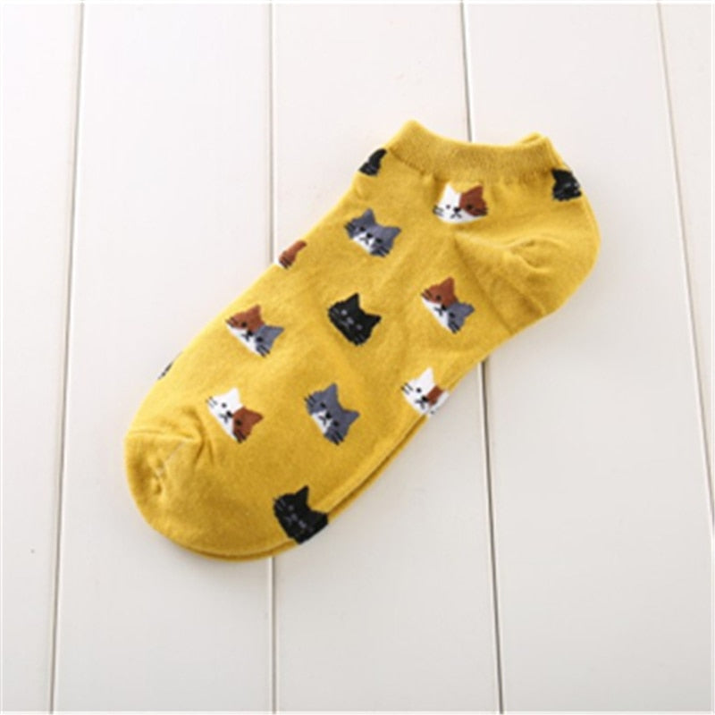 Cat Toe Socks - Yellow / One Size - Cat Socks
