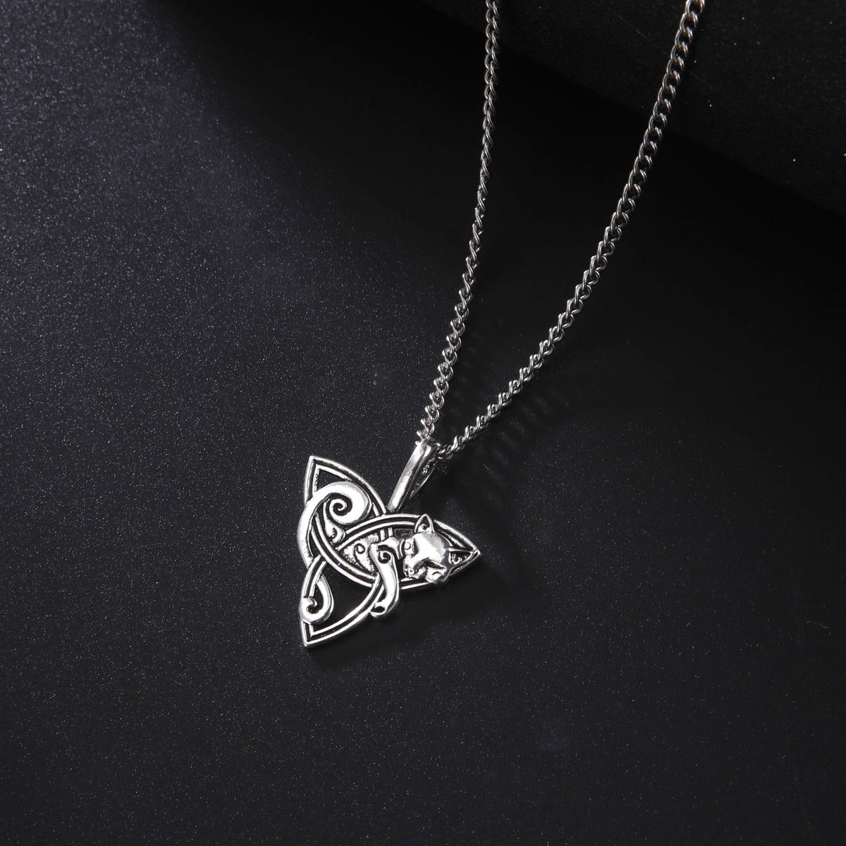 Cat Triquetra Necklace - Cat necklace