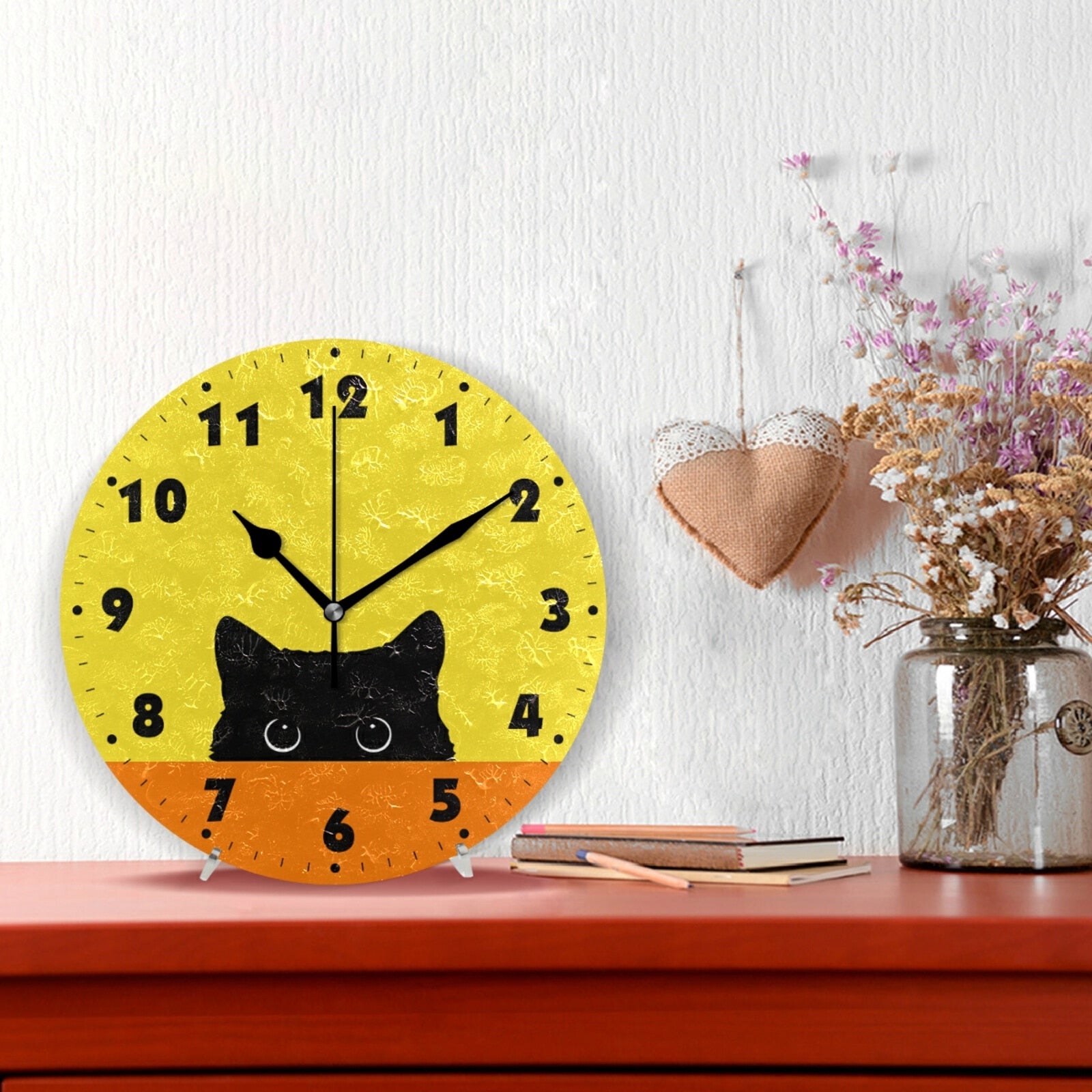 Cat Vintage Clock